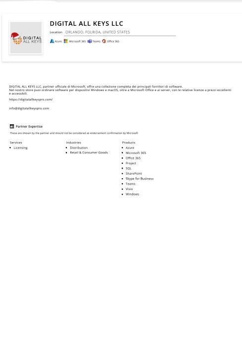 Certificato di Partnership Microsoft Certificato di Partnership Microsoft